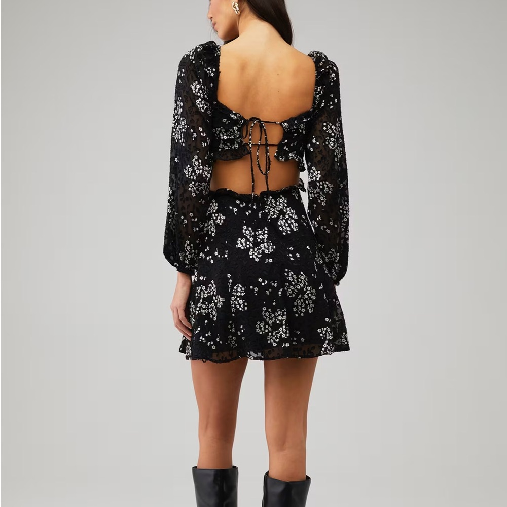 Astr open back dress